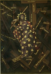 Korsernes Kristus, begyndelsen af ​​det 18. af Francisco Moyen