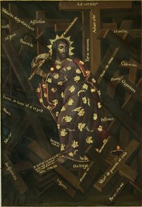 Kristus af korset. Maleri af Francisco Moyen (1720-1761), olie på lærred, begyndelsen af ​​1700-tallet. Fransk kunst, barokkunst. Santa Teresa klostermuseum, Potosi, Bolivia. af Francisco Moyen