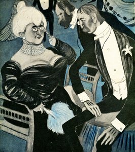 En engelsk mand, der beder en fransk kvinde om at danse, 1905.