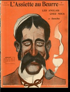 Cover af "" The Butter Plate"", nummer 92, Satirisk i farver af Francisco Sancha y Lengo