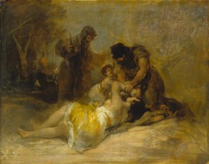 Overfald på en kvinde af Francisco de Goya