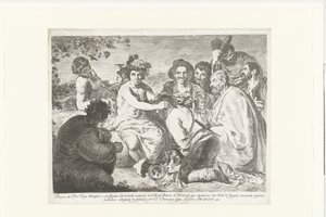 Bacchus i donkaards Baco (titel på objekt) Drunkarderne af Francisco de Goya