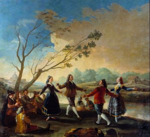 Bold på kanten af Manzanares. Maleri af Francisco De Goya (1746-1828) af Francisco de Goya