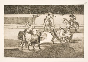 Banderillas med lynkinesere af Francisco de Goya