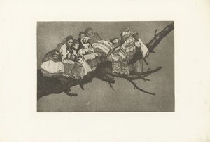 latterlig dårskab Uensartet latterliggørelse Los Disparates (The follies) (serietitel) Los Proverbios (Ordsprogene) (serietitel) af Francisco de Goya