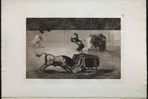 Tyrefights: Another Madness of his in the Same Ring, 1876. af Francisco de Goya
