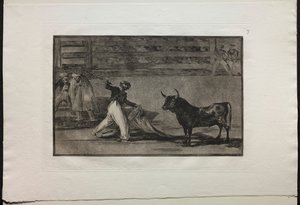 Tyrefights: Origin of the Harpuons or Banderillas, 1876. af Francisco de Goya