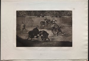 Tyrefægtning: Pepe Illo passerer "Recorte" af Francisco de Goya