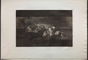Tyrefights: The Death of Pepe Illo (3. komposition) af Francisco de Goya