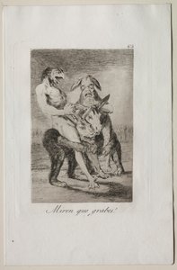 Caprices: Se hvor højtidelige de er!. af Francisco de Goya