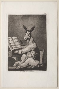 Caprichos: Og det var hans bedstefar også.. af Francisco de Goya