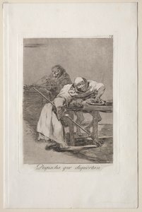 Caprichos: Vær hurtig, de vågner op af Francisco de Goya
