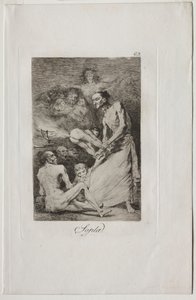 Caprichos: Blow!. af Francisco de Goya