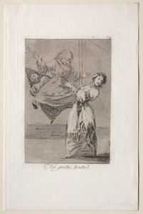Caprichos: Dont Scream Stupid. af Francisco de Goya