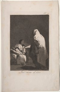 Caprichos: Here Comes the Bogieman. af Francisco de Goya