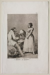 Caprichos: Det er bedre at være doven. af Francisco de Goya