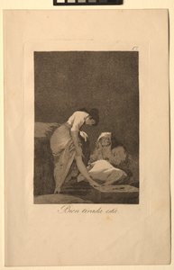 Caprichos: Det er pænt strakt. af Francisco de Goya