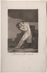 Caprichos: Kærlighed og død. af Francisco de Goya