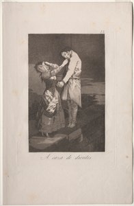 Caprichos: Ud på jagt efter tænder af Francisco de Goya