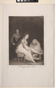 Caprichos: Hun beder for hende af Francisco de Goya