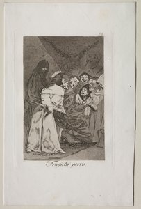 Caprichos: Slug det, hund!. af Francisco de Goya