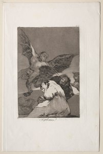 Caprichos: Tale-Bearers-Blasts of Wind. af Francisco de Goya