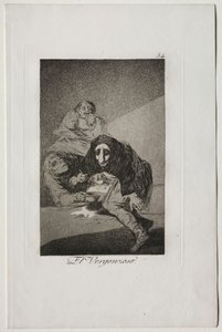 Caprichos: The Shamefaced One. af Francisco de Goya