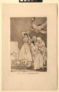 Caprichos: There They Go Plucked dvs fleeced. af Francisco de Goya