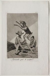 Caprichos: Vent til du er blevet salvet. af Francisco de Goya