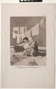 Caprichos: Ja, han brød gryden. af Francisco de Goya