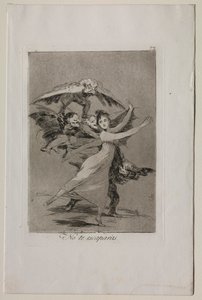 Caprichos: Du vil ikke undslippe. af Francisco de Goya