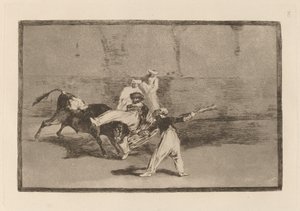 Fucking a Moor mens du er på pladsen (A Moor Cathed by the Bull in the Ring) af Francisco de Goya