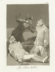 af chinchillaer Chinchillaerne (titel på objekt) Los Caprichos (serietitel) af Francisco de Goya