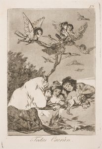 De vil alle falde ned af Francisco de Goya