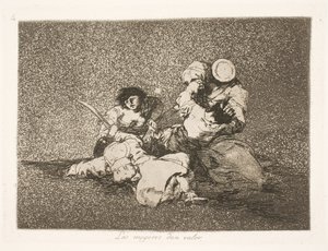 Det er kvinderne, der giver mod (4) af Francisco de Goya