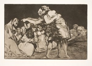 Det tåbelige ægteskab (Hun, som vil giftes, går aldrig glip af muligheden for at fortælle om dette) af Francisco de Goya