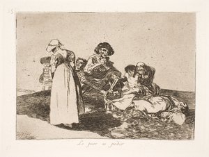 Det værste er, at man må tigge (55) af Francisco de Goya