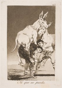 Du som ikke kan, skal bære mig på din ryg af Francisco de Goya