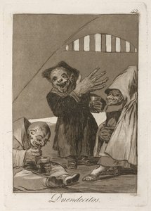 små nisser Hobnisser. Fra Los Caprichos, 1797-1798 af Francisco de Goya