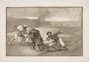 En anden måde at jage på til fods af Francisco de Goya