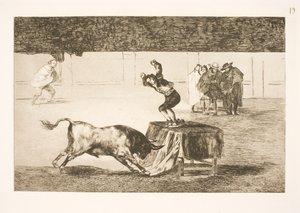 Endnu en vanvittig handling (af Martincho) i den samme arena (i Saragossa) af Francisco de Goya