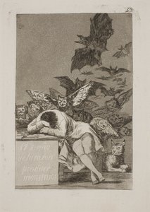 Fornuftens søvn fostrer uhyrer af Francisco de Goya