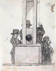 Fransk straf, mellem 1824 og 1828. af Francisco de Goya