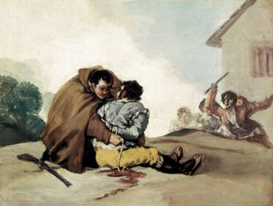 Broder Peter binder Maragatoen med et reb, maleri af Francisco de Goya af Francisco de Goya