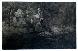 Begravelsesgåde, 1819-1823 af Francisco de Goya
