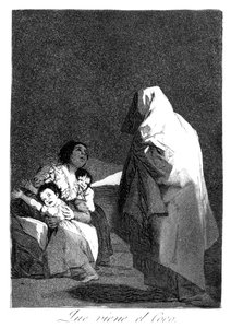 Her kommer bogeyman, 1799 af Francisco de Goya