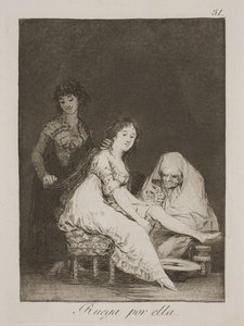Hun beder for hende af Francisco de Goya