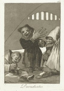 kobolds små nisser Los Caprichos (serietitel) af Francisco de Goya