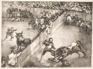 "La Division de la Place " [Tyrekamp i opdelt arena] af Francisco de Goya