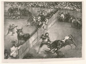 [Les Taureaux de Bordeaux: Opdelingen af pladserne] af Francisco de Goya